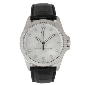 ジューシークチュール 【送料無料】腕時計　ジューシークチュールステラシルバーベゼルレザークォーツウォッチjuicy couture stella 1900931 womens 40mm silver bezel leather quartz watch