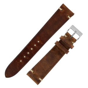 【送料無料】腕時計　イタリアンヴィンテージハンドメイドレザーウォッチストラップインディッジブラウンjpm italian vintage handmade luxury leather watch strap in distressed brown