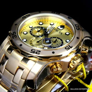 腕時計（売れ筋ランキング） 【送料無料】腕時計　メンズインビクタプロダイバースキューバゴールドメッキスチールクロノグラフウォッチmens invicta pro diver scuba 18kt gold plated steel chronograph 48mm watch