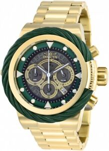 腕時計　メンズインビクタボルトクォーツステンレスグリーンベゼル mens invicta 27804 bolt quartz stainless steel 50mm green bezel watch