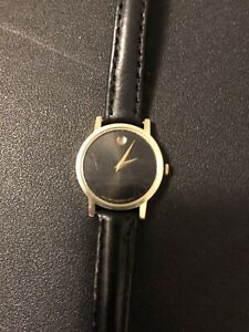 【送料無料】腕時計　モバドイエローゴールドウォッチドットmovado womens museum yellow gold watch with a concave dot