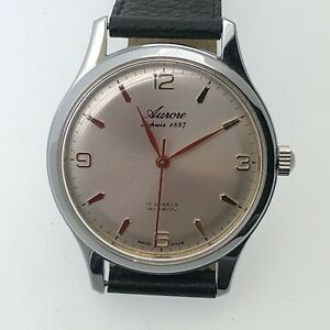 【送料無料】腕時計　モントレオーロラアシエヌーヴメカニックスイスmontre aurore acier neuve mecanique swiss made
