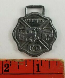 【送料無料】腕時計　ヴィンテージボランティアフォブvintage 1970s volunteer fire department fire engine metal watch fob
