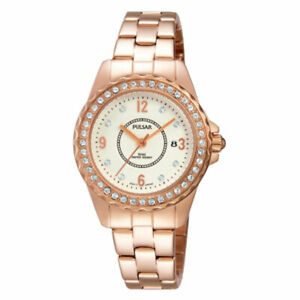 【送料無料】腕時計 パルサーレディーススワロフスキーローズゴールドメッキブレスレットウォッチpulsar ladies swarovski rose gold plated bracelet watch ph7406x1 pnp