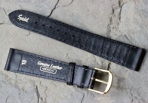 【送料無料】腕時計　コントラストステッチレザーヴィンテージストラップcontrast stitched genuine leather 18mm vintage watch strap 1960s nos great