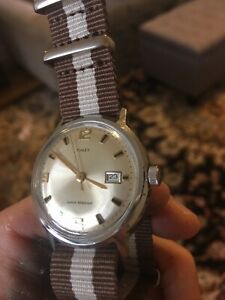 【送料無料】腕時計　マーリンデートサービス1970 timex marlin with date serviced, running great