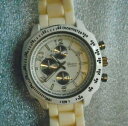 【送料無料】腕時計 ジュネーヴプラチナクォーツクロノグラフwhite mens womens geneva platinum quartz chronograph wristwatch running(2)