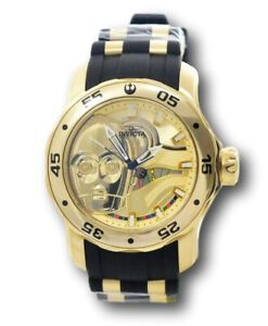 【送料無料】腕時計　インビクタスターウォーズメンズゴールドシリコンウォッチinvicta star wars c3p0 mens 48mm limited edition gold silicone watch 32519