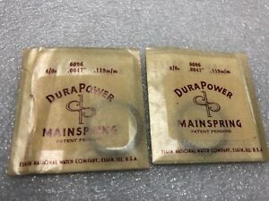 【送料無料】腕時計　エルギンデュラパワーメインスプリングサイズlot x2 elgin dura power 6096 40s 0047 119mm mainspring 40 size nos 248