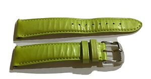 【送料無料】腕時計　バックルミケーレグリーンメタリックパテントレザーストラップ