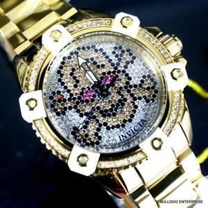 【送料無料】腕時計　インビクタオクタオクタスカルスパークリングクリスタルゴールドメッキスチールウォッチwomens invicta octane skull sparkling crystals gold plated steel 38mm watch