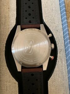 【送料無料】腕時計　サントメンズステンレスレザーウォッチパンダモータースポーツクロノグラフszanto mens stainless steel amp; leather watch, panda motorsport chronograph