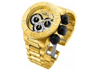 【送料無料】腕時計　インビクタメンズスバクアクロノグラフゴールドブラックヘビーオーバーサイズウォッチ