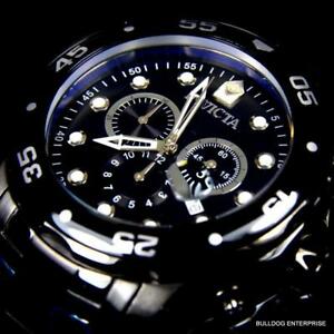 【送料無料】腕時計　メンズインビクタプロダイバースキューバミリメートルブラックステンレスクロノグラフウォッチ