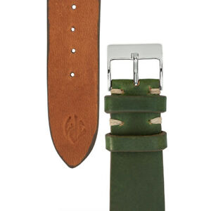 【送料無料】腕時計　イタリアンシェルコルドヴァンシャイニーラッカーレッドホーウィーンレザーウォッチストラップjpm italian shell cordovan shiny lacquered horween leather watch strap in gree