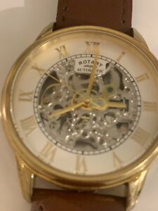 【送料無料】腕時計 スケルトンrotary skeleton automatic watch 【送料無料】腕時計 スケルトンrotary skeleton automatic watch