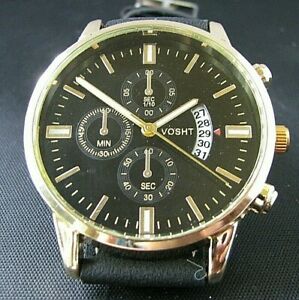 【送料無料】腕時計 ヴォーシュトメンズクォーツデイトウォッチレザーブレスレットvosht mens quartz date watch with leather bracelet 【送料無料】腕時計 ヴォーシュトメンズクォーツデイトウォッチレザーブレスレットvosht mens quartz date watch with leather bracelet