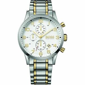 腕時計　ブランドヒューゴボスデュアルトーンクロノグラフステンレスbrand hugo boss dual tone chronograph stainless steel men watch hb1513236