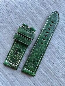 【送料無料】腕時計　パネライハンドメイドイタリアンレザーウォッチストラップ