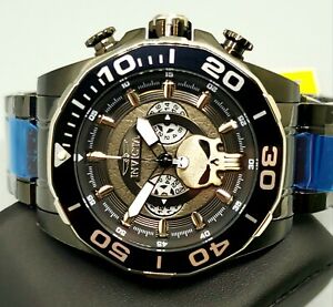 【送料無料】腕時計　インビクタマーベルパニッシャーメンズエドブラックブレスレットクロノグラフウォッチ