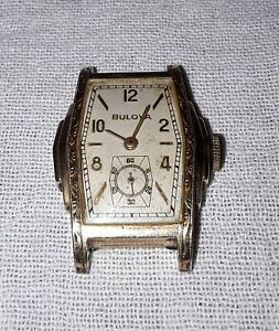 【送料無料】腕時計　ヴィンテージブローバローンイーグルアールデコメンズタンクサービスvintage bulova lone eagle art deco mens tank wristwatch watch needs serviced