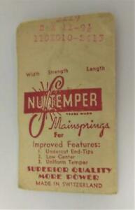 【送料無料】腕時計　メインスプリングnos 119 mainspring 2 x 11 9 12 * 110 x 010 2413