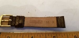 【送料無料】腕時計 ハドリーローマトカゲブラウンストラップhadleyroma genuine lizard brown watch strap 14mm m