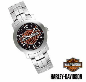 楽天hokushin【送料無料】腕時計　ハーレーダビッドソンメンズブローババーシールドharleydavidson mens bulova bar amp; shield wrist watch 76a019 msrp 15000