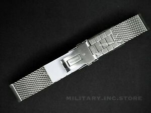 【送料無料】腕時計　?デラックスステンレススチールメッシュブレスレットマチックシリーズ? squale 22mm deluxe stainless steel mesh bracelet for 2002 and matic series