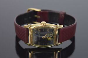 【送料無料】腕時計　ヴィンテージアールデコメンズブローバロールゴールドトノーケースvintage art deco men’s bulova 10kt rolled gold tonneau case wristwatch watch