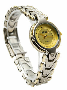 【送料無料】腕時計 アムスターステンレスゴールドトーンアナログクォーツamstarwomens stainless steel amp; gold tone analog quartz watch