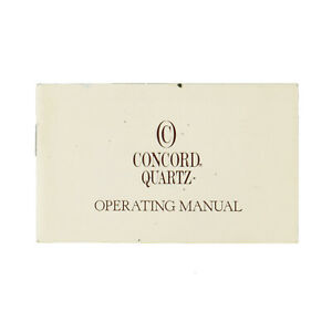 【送料無料】腕時計 コンコードマニュアルホワイトauthentic concord watches operating manual white booklet