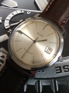 【送料無料】腕時計　メンズエルギン1960s mens elgin selfwinding automatic date wrist watch