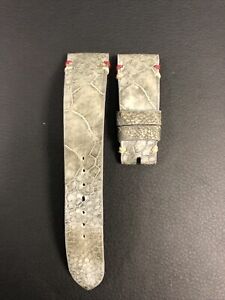 【送料無料】腕時計 アーロンビスポークグレーレッドダチョウスキンウォッチストラップaaron bespoke grey amp; red ostrich skin watch strap 22x18mm