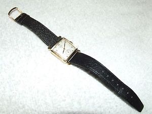 【送料無料】腕時計 エルギンメンズジュエルデコworking 1953 elgin deluxe 14k gf mens gents 17 jewel deco wrist watch 555