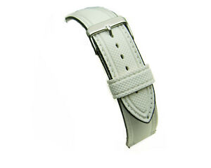 M - 【送料無料】腕時計　ダイバーシリコンストラップwhite water resistant divers silicon watch strap 20mm, 22mm