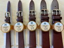【送料無料】腕時計 カーフブラウンレザーウォッチストラップhirsch wild calf brown leather watch strap 10mm, 12...