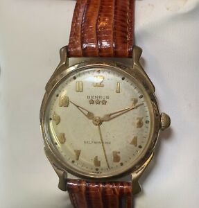 【送料無料】腕時計 ヴィンテージメンズベンラスゴールドメッキアールデコセルフワインドワークスvintage mens benrus gold plated art deco selfwinding automatic watch 34mm works