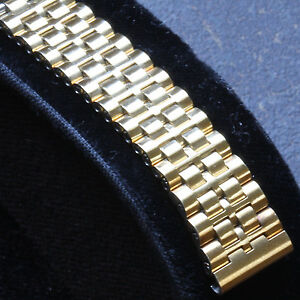 【送料無料】腕時計　ヴィンテージスイスメイドイエローゴールドメッキウォッチブレスレットエンドvintage watch swiss made yellow goldplated nsa watch bracelet 14mm ends nos