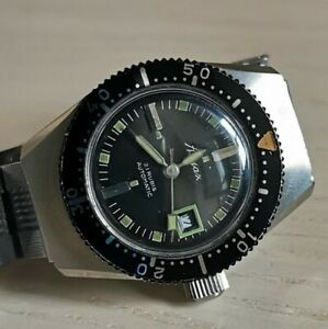【送料無料】腕時計　ダイバーヴィンテージウォッチムーブメントレディdiver vintage watch automatic eta movement lady 29mm big crown