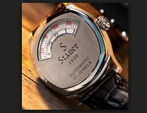 ̵ӻסåȥ˥åƥ쥹stauer 1930 dashtronic stainless steel automatic wristwatch