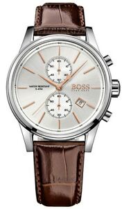 【送料無料】腕時計 ヒューゴボスブラウンレザーストラップメンズクロノグラフウォッチhugo boss hb1513280 jet 41mm brown leather strap mens chronograph watch