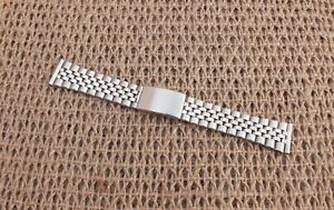 【送料無料】腕時計 ステンレススチールジュビリーリンクウォッチストラップストレートエンドstainless steel jubilee folded link watch strap 20mm straight ends