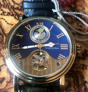̵ӻס󥹥ƥ磻ȥåǥʥconstantin weisz 20 jewels gents gold plated automatic wrist watch day night