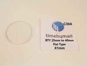 【送料無料】腕時計 モデルガラスクリスタルウォッチglass crystal for rotary models 25mm to 40mm x 1mm replacement watch part c30a