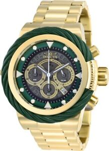 腕時計　インビクタボルトクォーツクロノグリーンベゼルケースブレスレット27804 invicta bolt quartz chrono green wired bezel 50mm case ss bracelet watch
