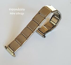 【送料無料】腕時計　メンズステンレススチールシルバーウォッチストラップブレスレットフレキシストラップmens stainless steel silver watch straps bracelets flexi expanding 1620mm strap