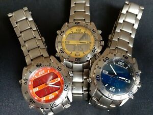 【送料無料】腕時計　メンズフロリダキーズタイムウォッチデジタルアナログチタンケースブレスレットmens florida keys time watch digitalanalog titanium case amp; bracelet