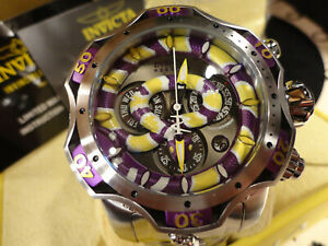 【送料無料】腕時計 インビクタリザーブキングヴェノムスイスクロノイェルパープブレスレットウォッチinvicta 32040 reserve 52mm king venom swiss chrono yellpurp bracelet watch