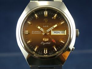 【送料無料】腕時計　ヴィンテージレトロスイストレッサラックスクリスタルvintage retro swiss tressa lux crystal automatic watch 1970s nos cal as 5206(2)